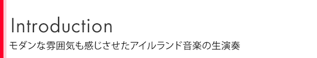 Introduction モダンな雰囲気も感じさせたアイルランド音楽の生演奏